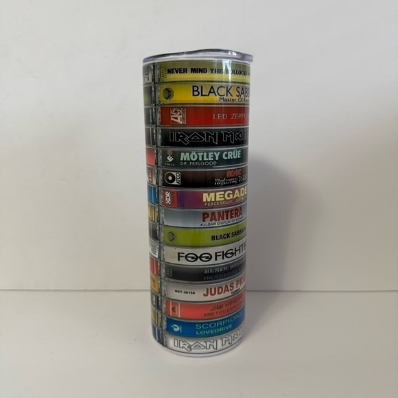 Rock Bands Cassette Tape Collection 20oz Skinny Tumbler - Picture 4 of 4